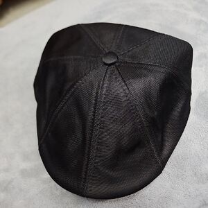 Black Newsboy Cap